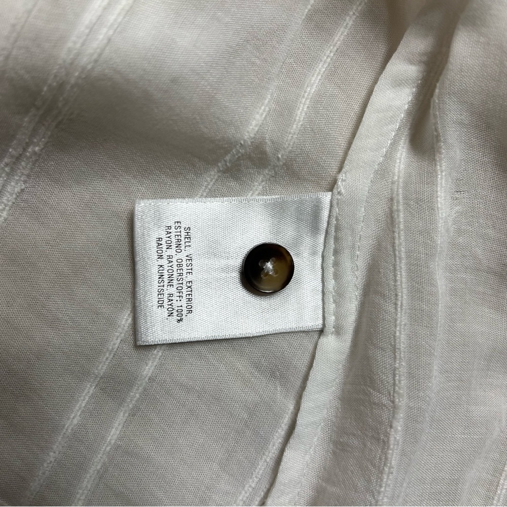 Maeve by Anthropologie Off-White Peasant Blouse | Button Front SZ 6 - Picture 5 of 5